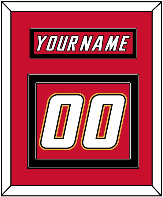 Calgary Nameplate & Number (Back) - Road Red (1995-2000) - Signature Tier 4