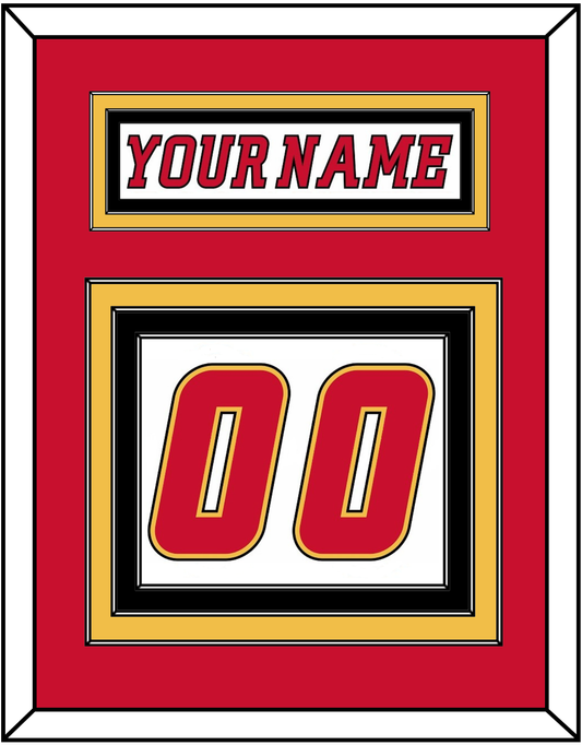 Calgary Nameplate & Number (Back) - Road White (2007-2017) - Premier Tier 2