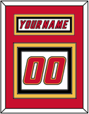 Calgary Nameplate & Number (Back) - Home White (1995-2000) - Triple Mat 2