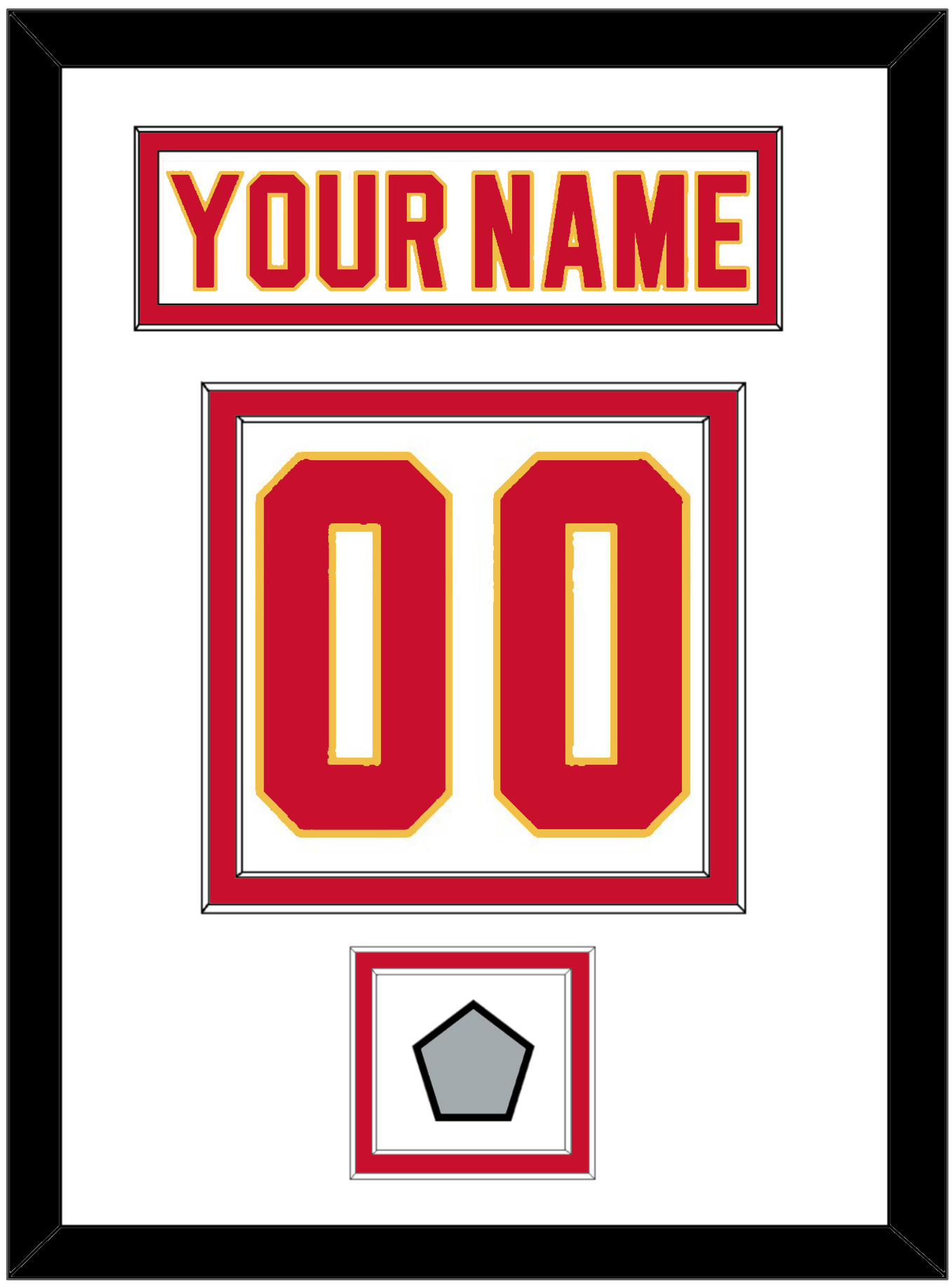 Calgary Nameplate & Number (Back) With Stanley Cup Finals Patch - Home White (1980-1994) - Signature Tier 1