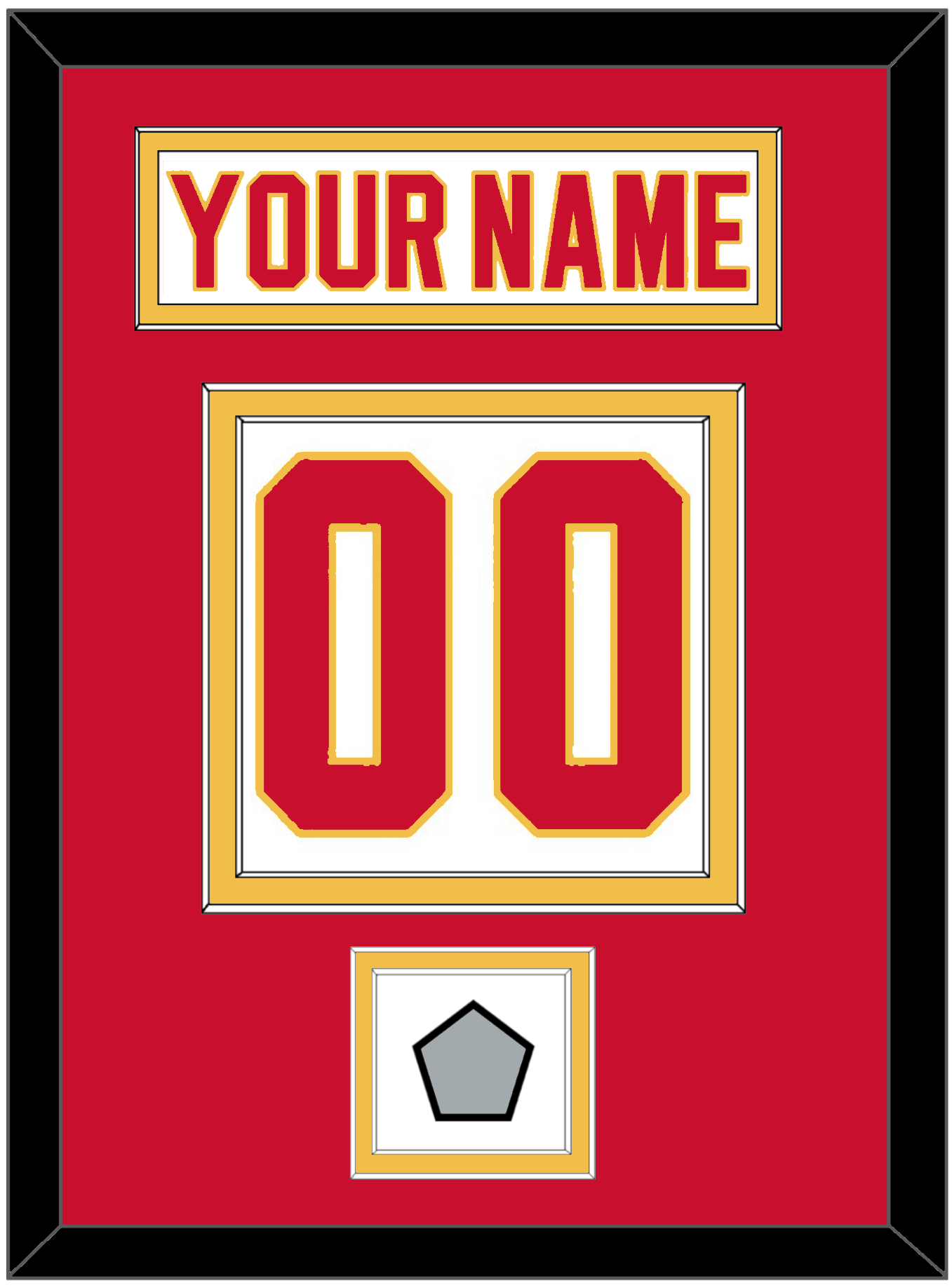 Calgary Nameplate & Number (Back) With Stanley Cup Finals Patch - Home White (1980-1994) - Signature Tier 2
