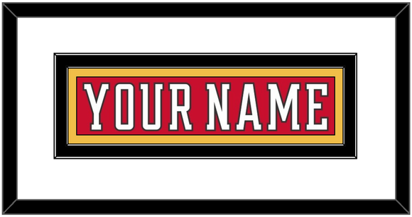 Calgary Nameplate - Home Red (2017-2020) - Double Mat 1