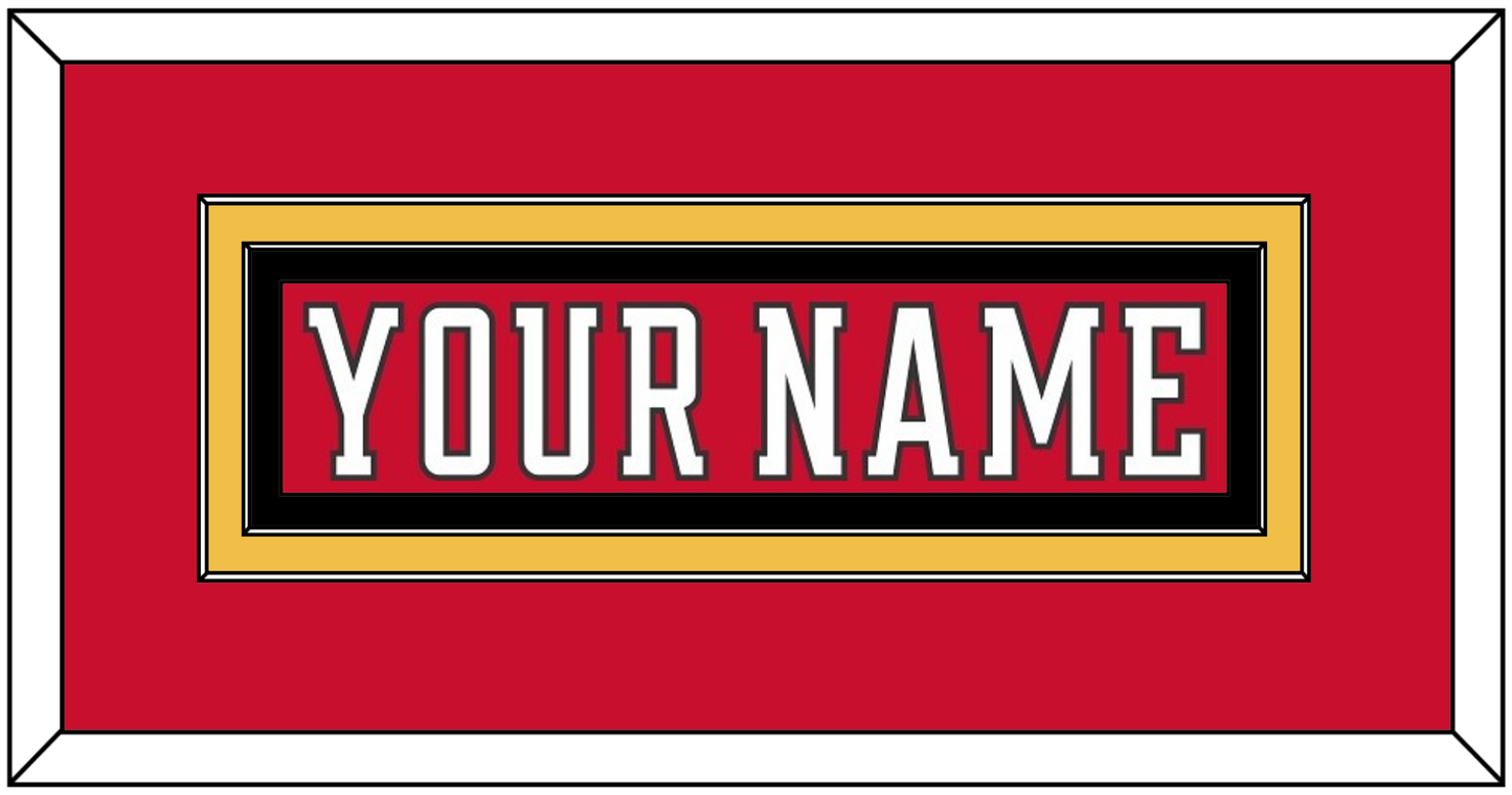 Calgary Nameplate - Home Red (2007-2017) - Signature Tier 2