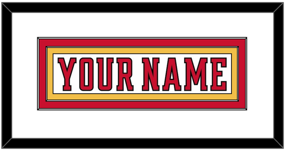 Calgary Nameplate - Road White (2017-2020) - Double Mat 1