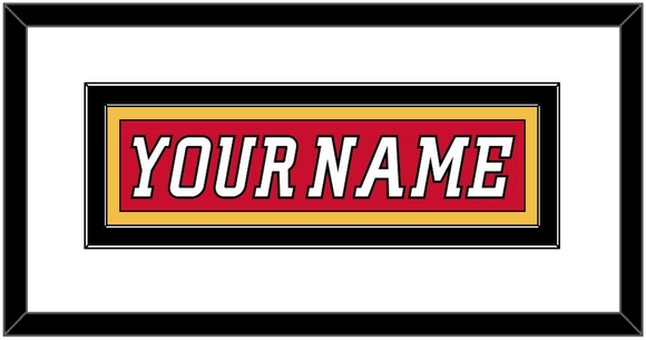 Calgary Nameplate - Home Red (2007-2017) - Double Mat 1