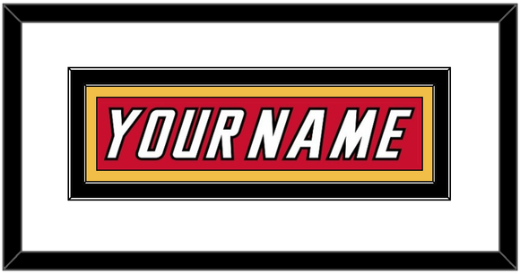 Calgary Nameplate - Road Red (1995-2000) - Double Mat 1