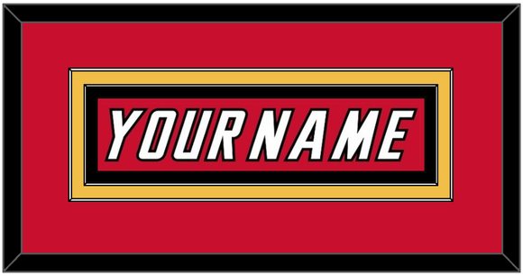 Calgary Nameplate - Road Red (1995-2000) - Double Mat 2