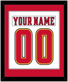 Calgary Nameplate & Number (Back) Combined - Road White (2017-2020) - Single Mat 1