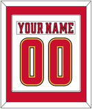 Calgary Nameplate & Number (Back) Combined - Road White (2017-2020) - Single Mat 1