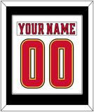 Calgary Nameplate & Number (Back) Combined - Road White (2017-2020) - Single Mat 2