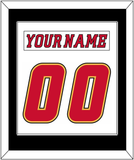 Calgary Nameplate & Number (Back) Combined - Road White (2007-2017) - Single Mat 2