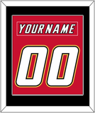 Calgary Nameplate & Number (Back) Combined - Road Red (1995-2000) - Single Mat 3
