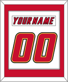 Calgary Nameplate & Number (Back) Combined - Home White (1995-2000) - Single Mat 1