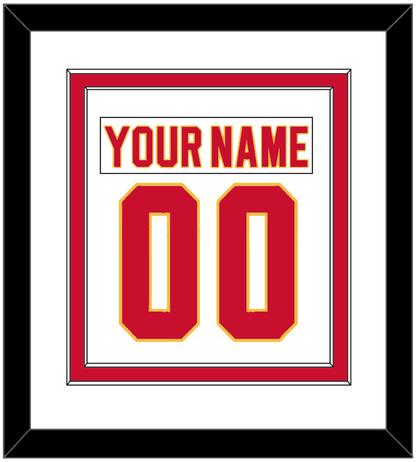 Calgary Nameplate & Number (Back) Combined - Road White - Signature Tier 1