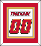 Calgary Nameplate & Number (Back) Combined - Home White (1995-2000) - Double Mat 2