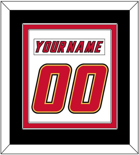 Calgary Nameplate & Number (Back) Combined - Home White (1995-2000) - Signature Tier 3