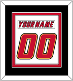 Calgary Nameplate & Number (Back) Combined - Home White (1995-2000) - Double Mat 3