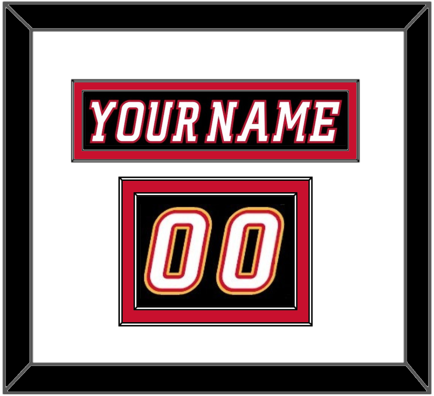 Calgary Nameplate & Number (Shoulder) - Alternate Black - Signature Tier 1