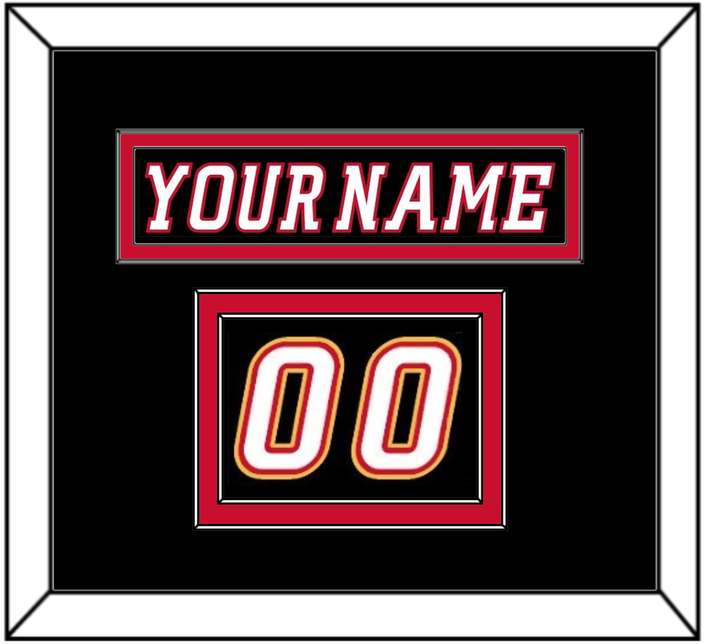 Calgary Nameplate & Number (Shoulder) - Alternate Black - Signature Tier 2