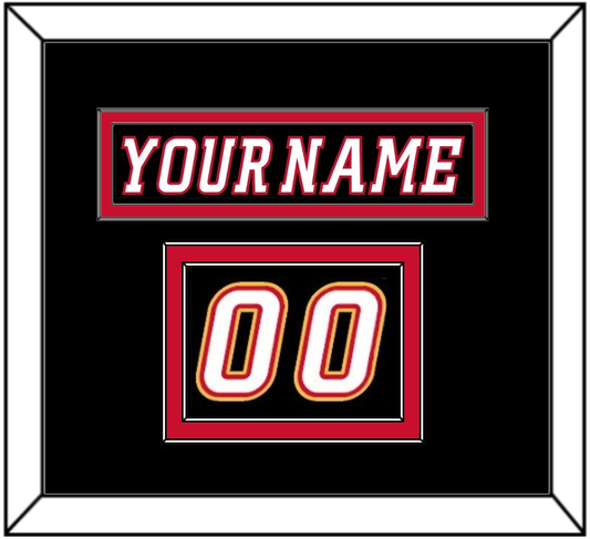 Calgary Nameplate & Number (Shoulder) - Alternate Black - Signature Tier 2