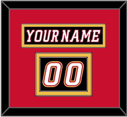 Calgary Nameplate & Number (Shoulder) - Alternate Black - Signature Tier 3
