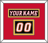 Calgary Nameplate & Number (Shoulder) - Alternate Black - Double Mat 3