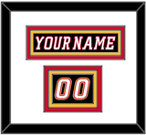 Calgary Nameplate & Number (Shoulder) - Alternate Black - Triple Mat 1