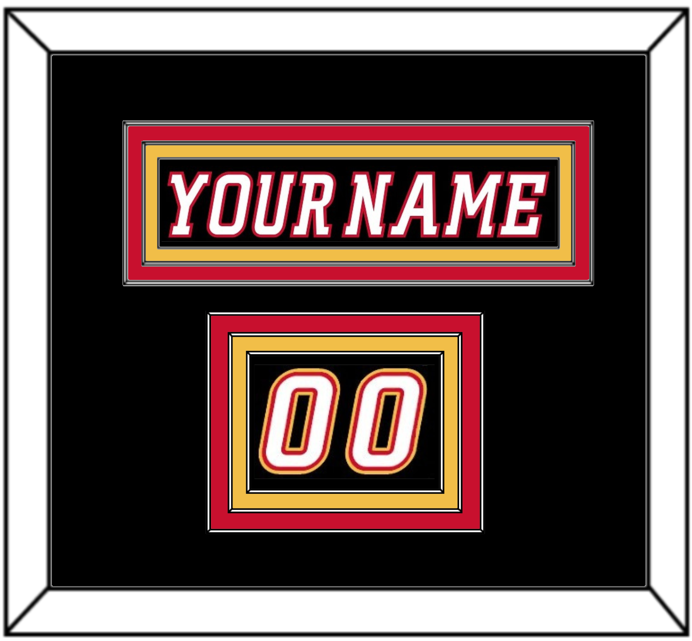 Calgary Nameplate & Number (Shoulder) - Alternate Black - Premier Tier 2