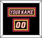 Calgary Nameplate & Number (Shoulder) - Alternate Black - Triple Mat 2