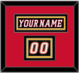 Calgary Nameplate & Number (Shoulder) - Alternate Black - Triple Mat 3