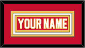 Calgary Nameplate - Home Red - Triple Mat 1