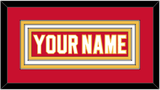 Calgary Nameplate - Road Red (1980-1994) - Triple Mat 1