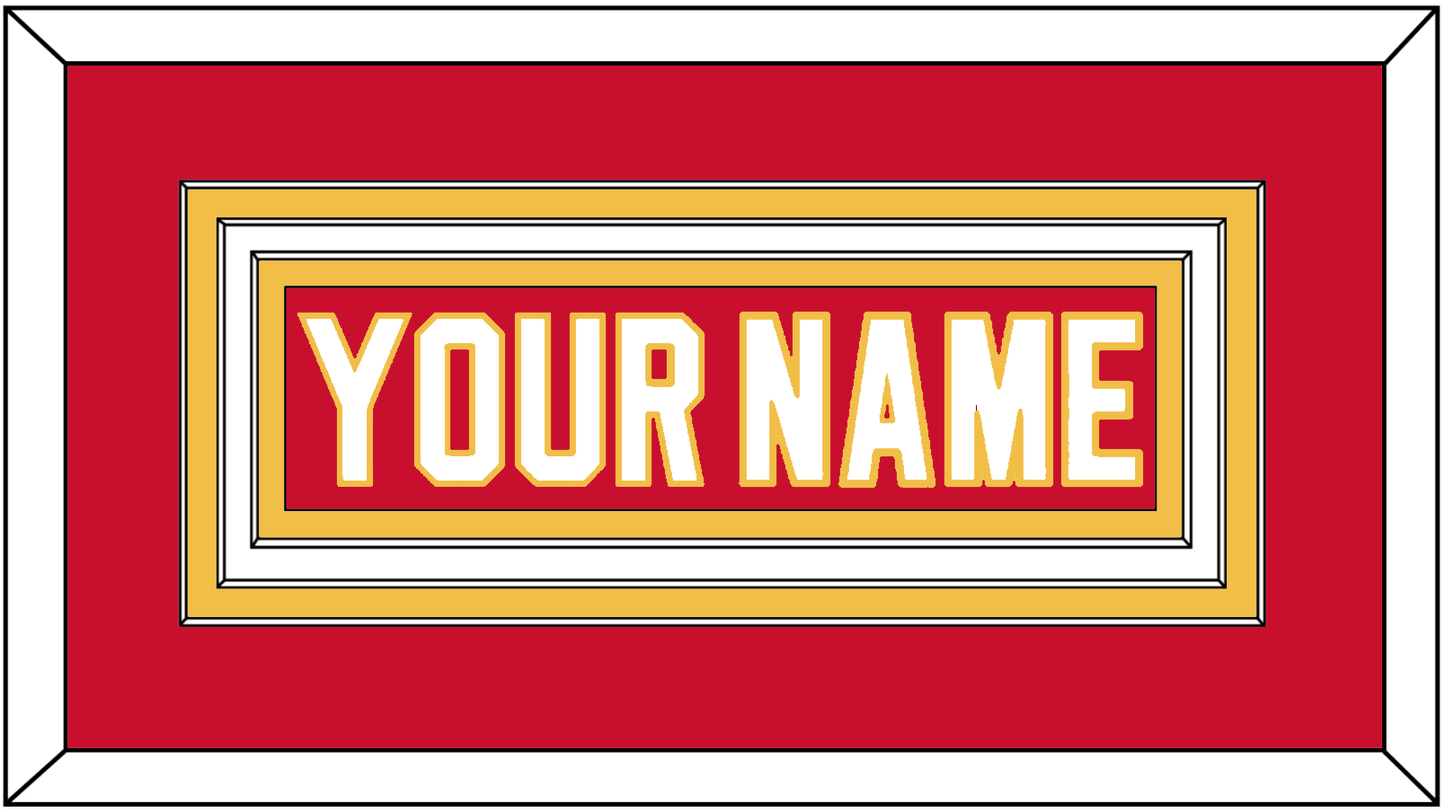 Calgary Nameplate - Road Red (1980-1994) - Premier Tier 1