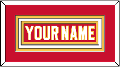 Calgary Nameplate - Home Red - Premier Tier 1