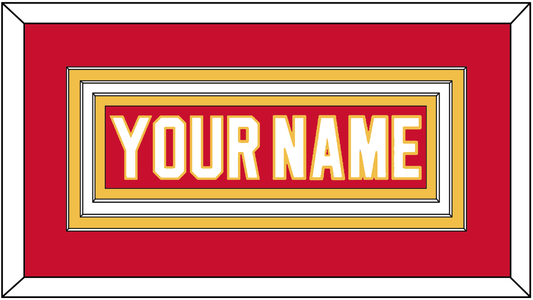 Calgary Nameplate - Home Red - Premier Tier 1