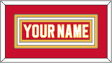 Calgary Nameplate - Road Red (1980-1994) - Triple Mat 1