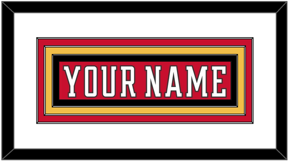Calgary Nameplate - Home Red (2017-2020) - Triple Mat 1