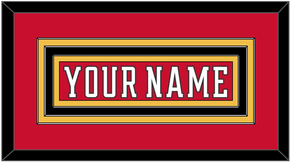Calgary Nameplate - Home Red (2017-2020) - Triple Mat 2