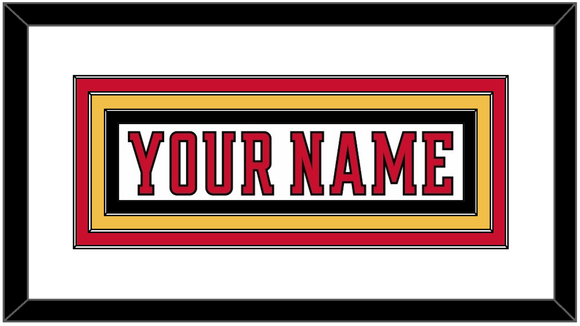 Calgary Nameplate - Road White (2017-2020) - Triple Mat 1