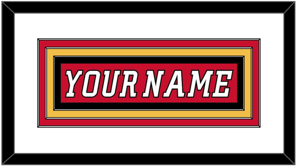 Calgary Nameplate - Home Red (2007-2017) - Triple Mat 1