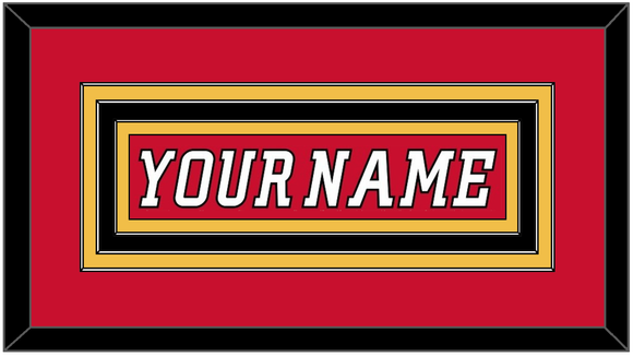 Calgary Nameplate - Home Red (2007-2017) - Triple Mat 2