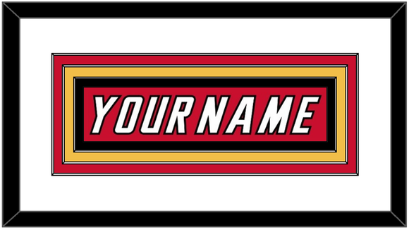 Calgary Nameplate - Road Red (1995-2000) - Triple Mat 1