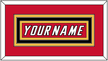 Calgary Nameplate - Road Red (1995-2000) - Premier Tier 2