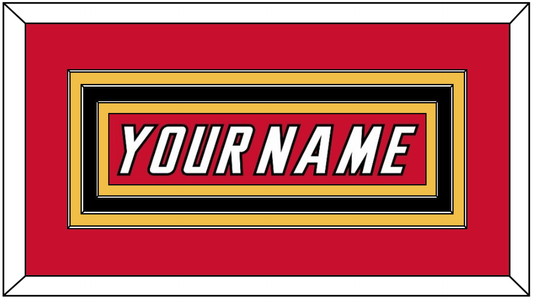 Calgary Nameplate - Road Red (1995-2000) - Premier Tier 2