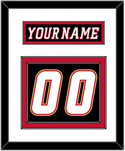 Calgary Nameplate & Number (Back) - Alternate Black - Signature Tier 1