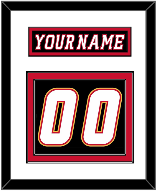 Calgary Nameplate & Number (Back) - Alternate Black - Signature Tier 1
