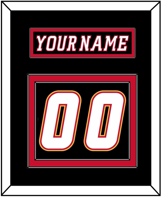 Calgary Nameplate & Number (Back) - Alternate Black - Signature Tier 2