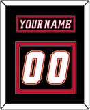 Calgary Nameplate & Number (Back) - Alternate Black - Double Mat 2