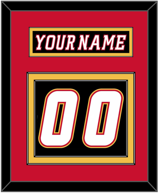 Calgary Nameplate & Number (Back) - Alternate Black - Signature Tier 3