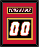 Calgary Nameplate & Number (Back) - Alternate Black - Double Mat 3